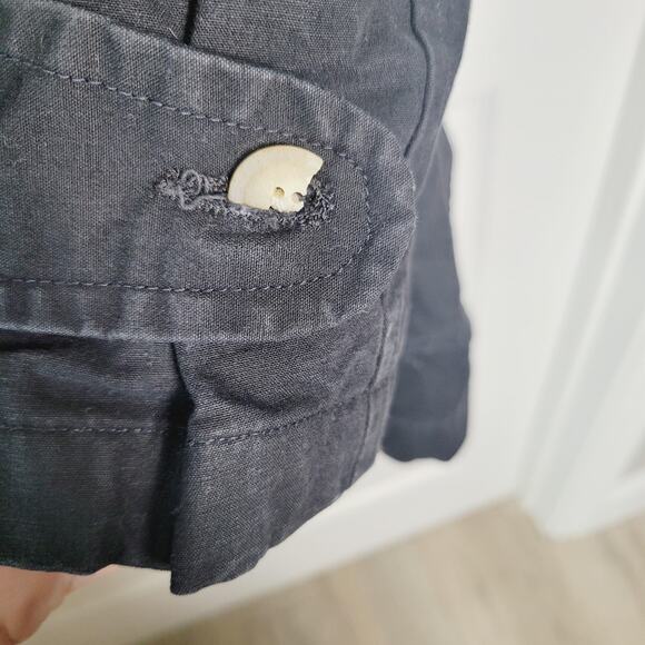 Calvin Klein Jacket Womens Medium Black Hooded Toggle Duffle Made USA Cotton - Picture 6 of 15